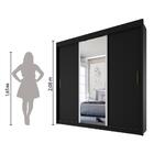 Guarda Roupas Casal Com Espelho 3 Portas De Correr 4 Gavetas