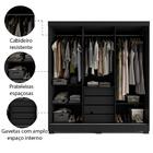 Guarda Roupas Casal Com Espelho 3 Portas De Correr 4 Gavetas