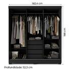 Guarda Roupas Casal Com Espelho 3 Portas De Correr 4 Gavetas