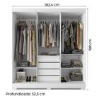 Guarda Roupas Casal Com Espelho 3 Portas De Correr 4 Gavetas