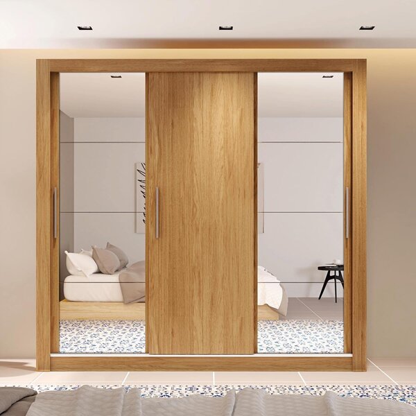 Guarda Roupas Casal Com Espelho 3 Portas Quito Espresso Móvei