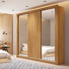 Guarda Roupas Casal Com Espelho 3 Portas Quito Espresso Móvei