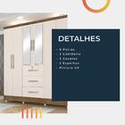 Guarda Roupas Casal Com Espelho 6 Portas 3 Gavetas Com Pés To