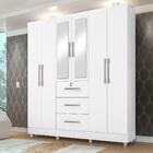 Guarda Roupas Casal Com Espelho 6 Portas 3 Gavetas Com Pés To