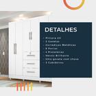 Guarda Roupas Casal Com Espelho 6 Portas 3 Gavetas Com Pés To