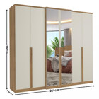 Guarda Roupas Casal Com Espelho 6 Portas 4 Gavetas Valência F