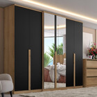 Guarda Roupas Casal Com Espelho 6 Portas 4 Gavetas Valência F