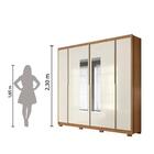 Guarda Roupas Casal Com Espelho 6 Portas Danúbio Freijó / Off