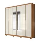 Guarda Roupas Casal Com Espelho 6 Portas Danúbio Freijó / Off