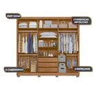 Guarda Roupas Casal Com Espelho 6 Portas Danúbio Freijó / Off