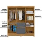 Guarda Roupas Casal Com Espelho 7 Portas 2 Gavetas Mafra Mova