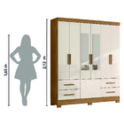 Guarda Roupas Casal Com Espelho 7 Portas 4 Gavetas Londres Fr