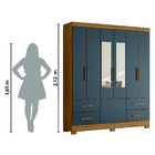 Guarda Roupas Casal Com Espelho 7 Portas 4 Gavetas Londres Fr