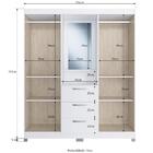 Guarda Roupas Casal Com Espelho E Pés Multiuso Organizador 4