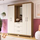 Guarda Roupas Casal Com Espelho E Pés Multiuso Organizador 4