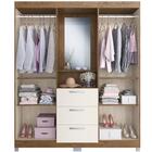 Guarda Roupas Casal Com Espelho E Pés Multiuso Organizador 4