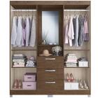 Guarda Roupas Casal Com Espelho E Pés Multiuso Organizador 4