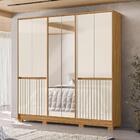 Guarda Roupas Casal Com Espelho Frisado 10 Portas 4 Gavetas A