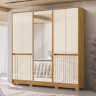 Guarda Roupas Casal Com Espelho Frisado 10 Portas 4 Gavetas A