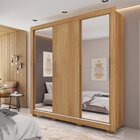 Guarda Roupas Casal Com Espelhos 3 Portas De Correr 4 Gavetas