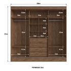Guarda-roupas Casal Com Espelhos Flex Multimóveis Cr35265