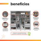 Guarda Roupas Casal Com Ripado E Espelho 2 Portas 4 Gavetas E