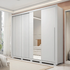 Guarda Roupas Casal Com Ripado E Espelho 2 Portas 4 Gavetas E