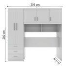 Guarda Roupas Casal Dormitório 5 Portas Casal Cancun Branco