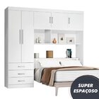 Guarda Roupas Casal Dormitório 5 Portas Casal Cancun Branco