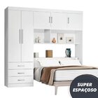 Guarda Roupas Casal Dormitório 5 Portas Casal Cancun Branco