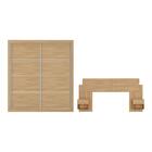 Guarda-roupas Casal E Cabeceira Com 2 Mesas De Cabeceira Mult