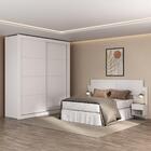 Guarda-roupas Casal E Cabeceira Com 2 Mesas De Cabeceira Mult