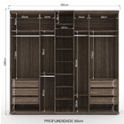 Guarda-roupas Casal Ele E Ela 6 Portas Santos Andirá