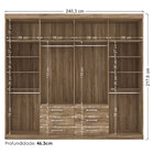 Guarda-roupas Casal Havana Master 8 Portas 6 Gavetas Santos A