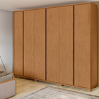 Guarda-roupas Casal Leder 6 Portas Com Pés Sem Espelho - Lopa