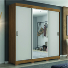 Guarda Roupas Casal Porta Com Espelho 3 Portas De Correr 4 Ga