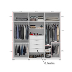 Guarda-roupas Casal Portofino 3 Portas Flex - Branco/pinus