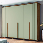 Guarda Roupas Casal Ripado 6 Portas 3 Gavetas Cinamomo / Off