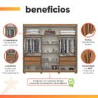 Guarda Roupas Casal Ripado 6 Portas 4 Gavetas Íris