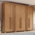 Guarda Roupas Casal Ripado 6 Portas 4 Gavetas Íris