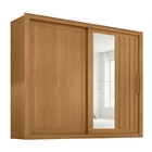 Guarda Roupas Casal Ripado Com Espelho 2 Portas De Correr 4 G