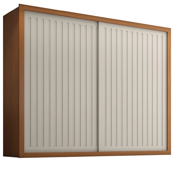 Guarda Roupas Casal Ripado Com Espelho Interno 2 Portas De Co