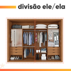 Guarda Roupas Casal Ripado Com Espelho Interno 2 Portas De Co