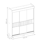 Guarda Roupas Casal Stone Portas Flex Branco Nature