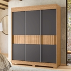 Guarda Roupas Casal Stone Portas Flex Nature Branco Titanium