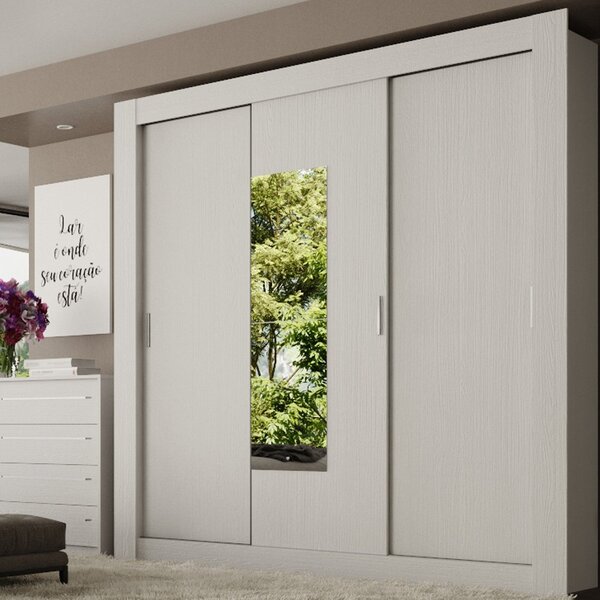 Guarda Roupas Champion Glass 3 Portas Thb