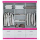 Guarda-roupas Click 3 Portas De Correr 6 Gavetas Santos Andirá