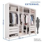 Guarda-roupas Closet 6 Gavetas Com Pés Flórida Branco