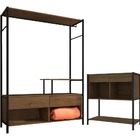 Guarda Roupas Closet Aberto Bcl Com Cômoda Casal Sv Pr De