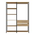 Guarda-roupas Closet Modulado 135cm 2 Peças Com 2 Gavetas E C